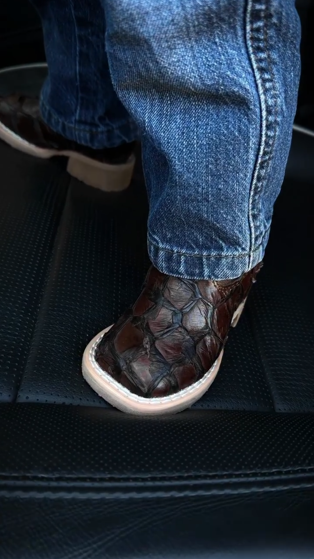 Kid’s Arapaima Fish Leather Boots