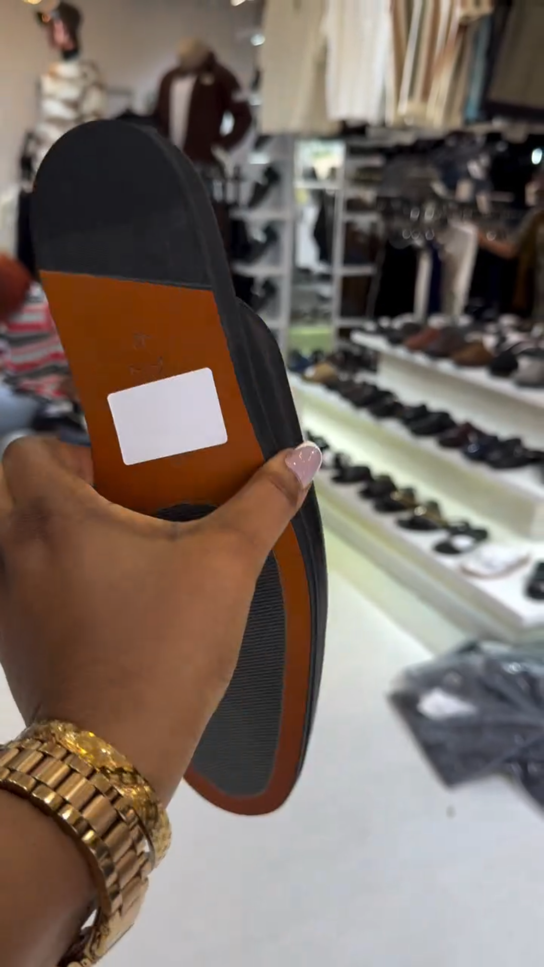 Calfskin perforated half-length slides