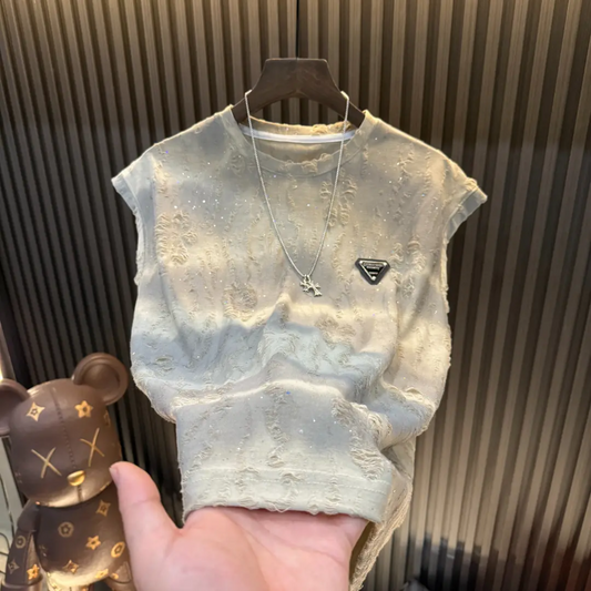 Summer versatile men's thin loose vest